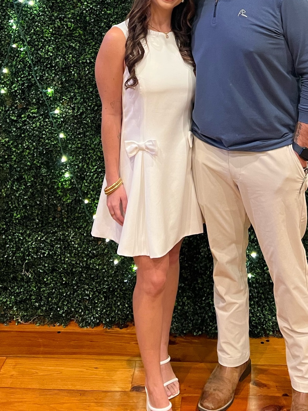 Mable White Bow Mini Dress - Picture 3 of 3